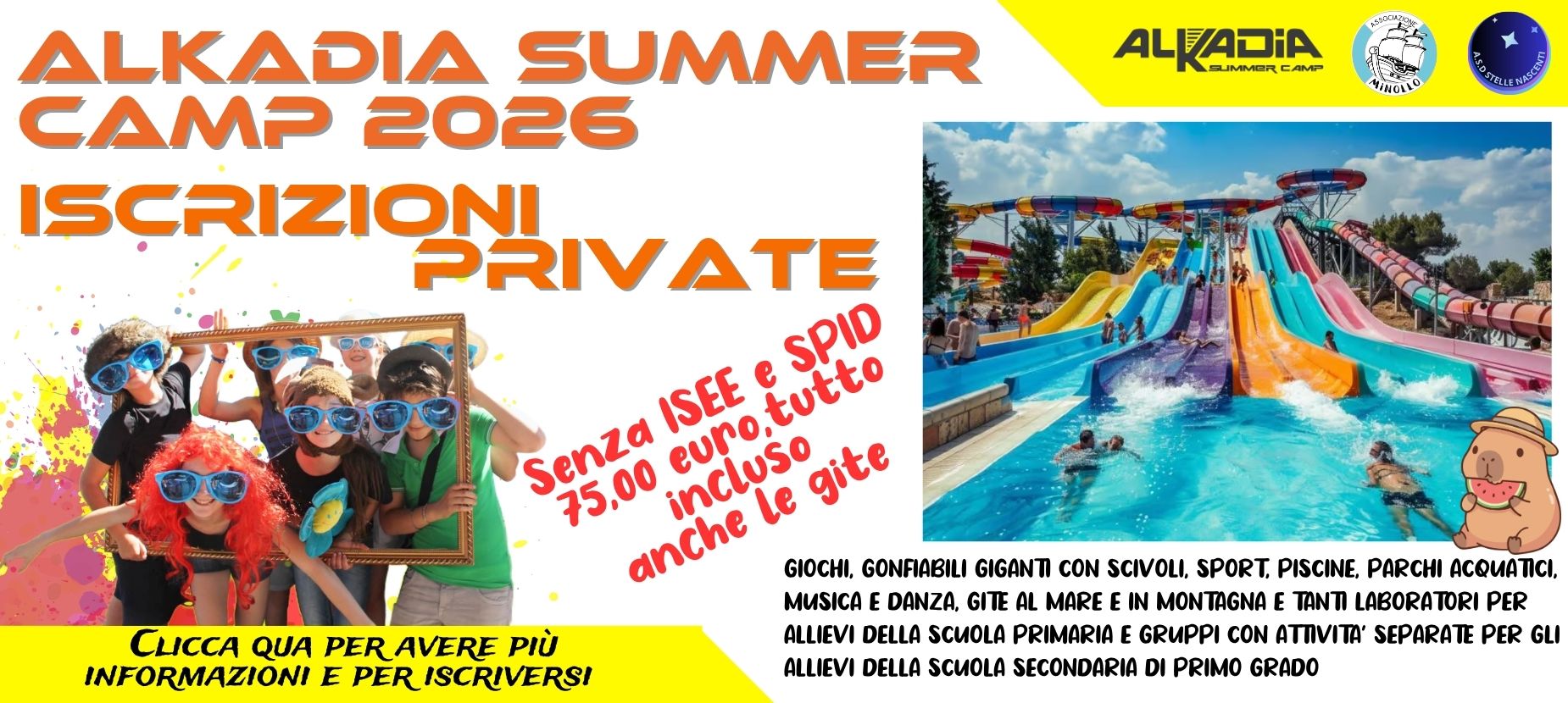Summer camp slide sito Alkadia
